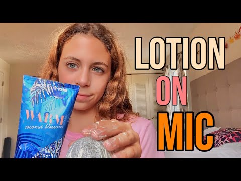ASMR lotion on the microphone! You WILL fall asleep 😴