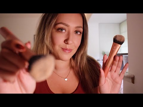 ASMR Doing Your Makeup & Styling Your Hair (Makeover Roleplay, Rummaging, Personal Attention)