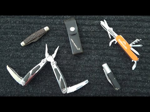 ASMR - Pen & Army Knife Collection - Australian Accent - Chewing Gum & Discussing in a Quiet Whisper