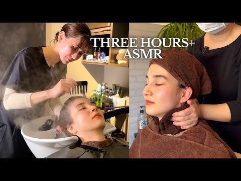 World's Best THREE HOURS ASMR Compilation of Japanese Head Bath (Soft Spoken)