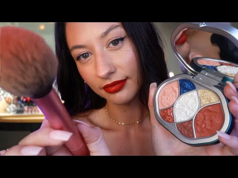 ASMR Doing Your Makeup Roleplay ❤️ layered sounds and personal attention for sleep