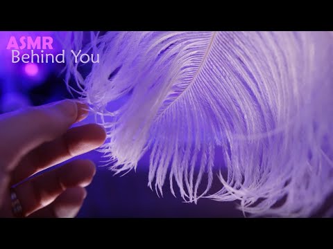 ASMR | Tickling Your Face With A Feather (Behind You)