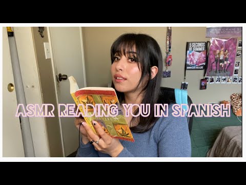 ASMR  reading in spanish (whisper sounds, tapping and paper sounds)