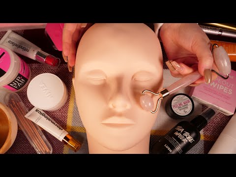 No Music Version ✨The ASMR Spa ✨ Skincare on a Mannequin - Personal Attention & Layered Sounds