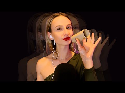 ASMR with Echo (Mouth Sounds, Leather Gloves, Lotion Hand)