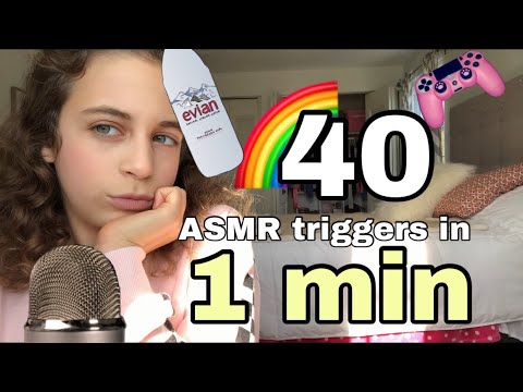 ASMR 40 triggers in 1 min!!!😱🥰
