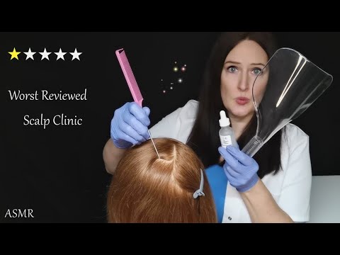ASMR Medical Scalp Check But at the Worst Reviewed Scalp Clinic Ever 😱 (100% Tingles Guaranteed)