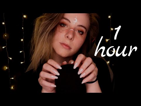 ASMR | 1h slow mic scratching, soft ear blowing & breathing sounds - foam cover, no talking