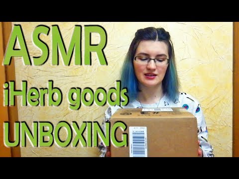 ASMR 🌱iHerb parcel UNBOXING🌱 with tapping and crinkles for relaxation