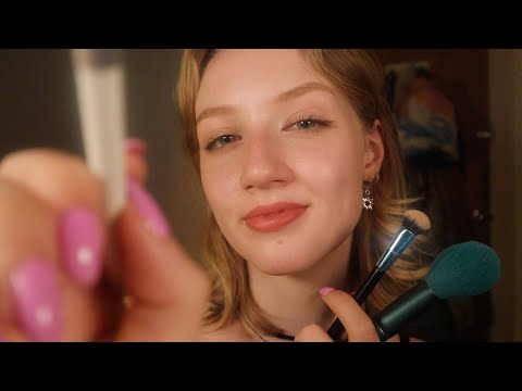 [ASMR] Face tracing and brushing on me & you ~ layered sounds, personal attention