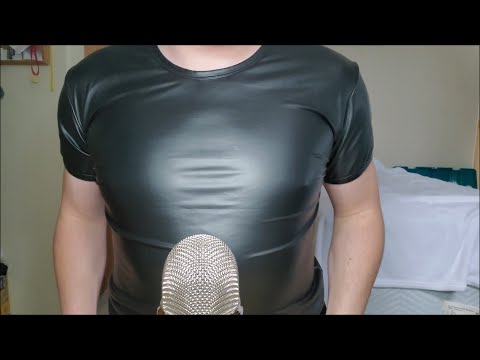 ASMR - Blue Yeti Faux Leather Sensations - Finger Flutters, Scratching