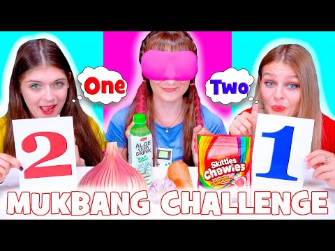 ASMR One or Two Food Challenge (Spicy, Sweet, Sour Food) Eating Sounds Mukbang By LiLiBu