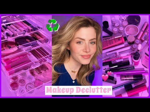 ASMR | Decluttering my ENTIRE Makeup Collection (Whispering, Tapping)