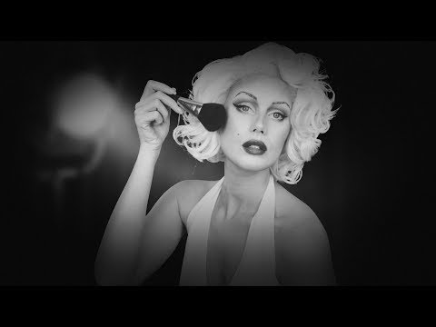 ASMR Get ready with Marilyn Monroe   (Role Play/make up/whispers/spray/tapping/foam)