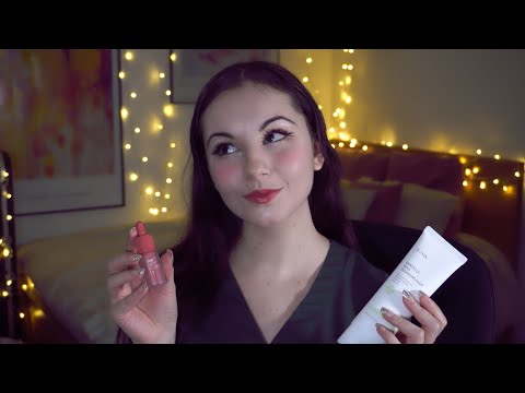 ASMR korean beauty haul ♡ (whispers, tapping, product demo) ft. yesstyle