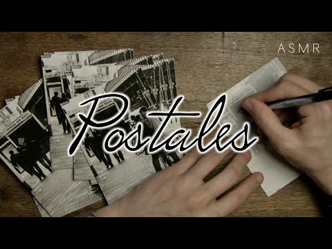 [ASMR No Talking] POSTALES/POSTCARDS ✍️🎧📫(Writing + Fire)