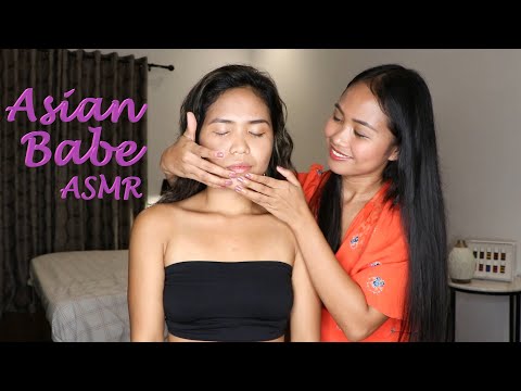 Asian Babe ASMR | My Little Sis LOVES Soft Face Massage & Hair Play!