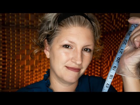 ASMR Soft Spoken Measuring You for a Study (Face Touching, Measuring your face, Writing Sounds)