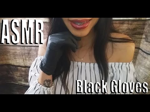 {ASMR} Black gloves
