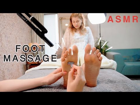 【ASMR】コロコロローラー♩色々な足つぼマッサージでリラックス／Relaxing Foot Massage