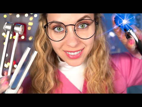 ASMR 👂 Most Relaxing ear UNCLOGGING, Ear Exam, roleplay, Personal Attention, Whispered, Tuning Fork