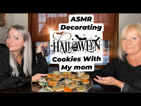 ASMR Decorating Halloween 🎃 Cookies With My Mom! | Whispers & Soft Spoken | Relaxing Sounds 😴