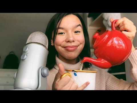 ASMR let’s have a tea party💚🍵 (ROLEPLAY)