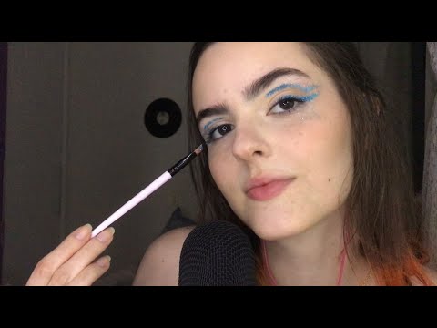 ASMR tutorial de maquiagem com glitter enquanto você dorme