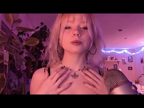 ASMR | Fabric scratching, jewelry sounds, collarbone tapping 💍✨💟|candymindedASMR