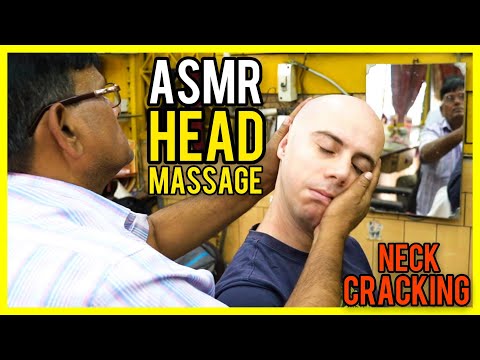HEAD MASSAGE with neck CRACKING by SLEEPY BARBER | ASMR Barber