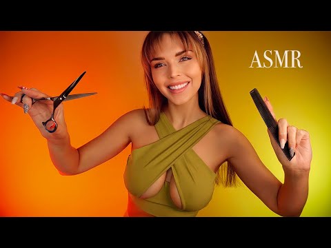Sleep-Inducing ASMR Haircut 💤  | scissor sounds, scalp massage, spray bottle, brushing