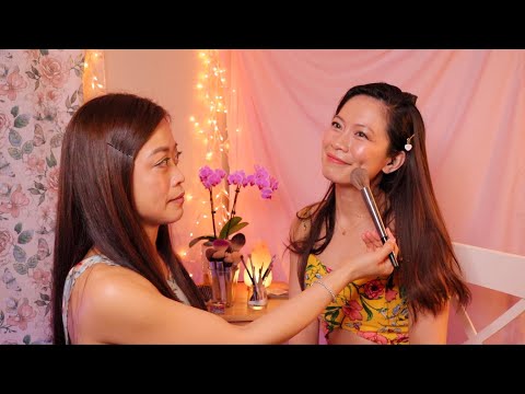 ASMR Relaxing Makeup Session 💕 Featuring Cyrille as Artist & FairyChar as Model 👯‍♀️