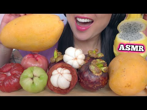 ASMR TROPICAL FRUITS (RELAXING EATING SOUNDS) LIGHT WHISPERS | SAS-ASMR