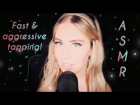 ASMR ⚠️ FAST & SEMI AGGRESSIVE tapping (with some mouth sounds) ⚠️ for TINGLES 😌💓