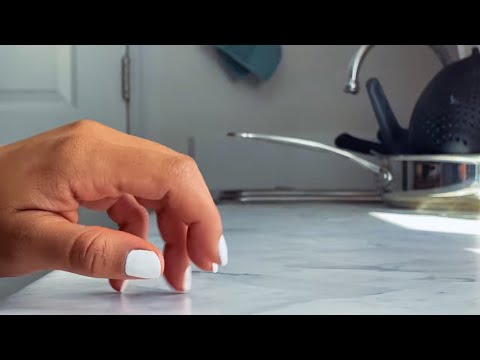 ASMR table tapping | build up + finger flutters [custom videos open]