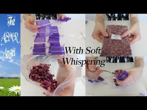 ASMR Soft Whispering - Mesh Bags & Dried Flowers
