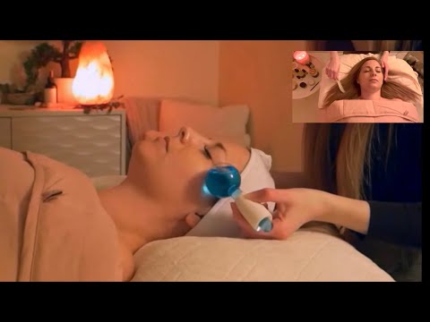 ASMR Spa Facial for relaxation & sleep | Soft Spoken | Scalp & Face Massage, Jade Comb & ICE GLOBES.