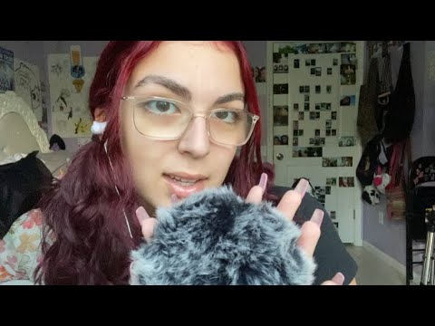 ASMR | fluffy mic triggers with mouth sounds (repeating words, rambles)