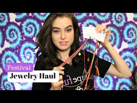 ASMR soft spoken + tapping Jewelry Haul for Festival Season- Grapes Leaf