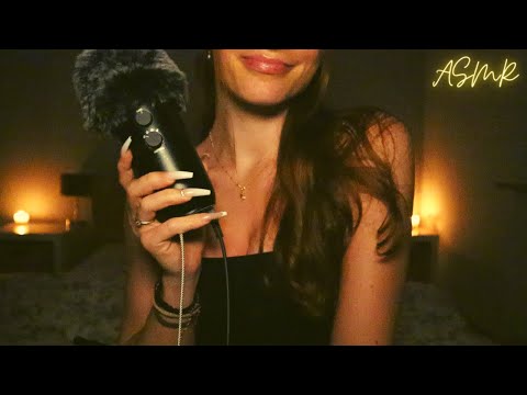 ASMR | Up-Close Trigger Words with Mouth Sounds and Hand Movements (Handheld Mic)