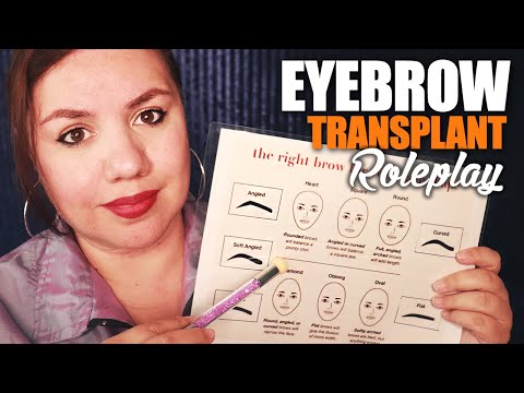 ASMR Hair by Hair Eyebrow Transplant Roleplay with Crinkly Shirt