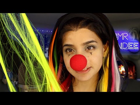 ASMR Chewing Gum While Clipping in My Clown Hair