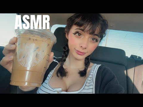 ASMR | 😊❤️Drinking/Eating Starbucks in my car !