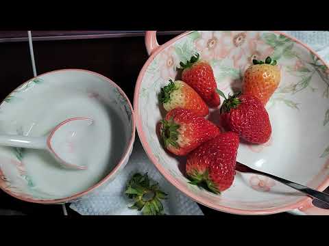 【清影ASMR】草莓的咀嚼音还有酸奶的声音
