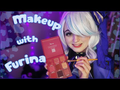 【ASMR】 Friendly girl does ur makeup for theatre class! (personal attention) ┃ Furina Genshin Impact
