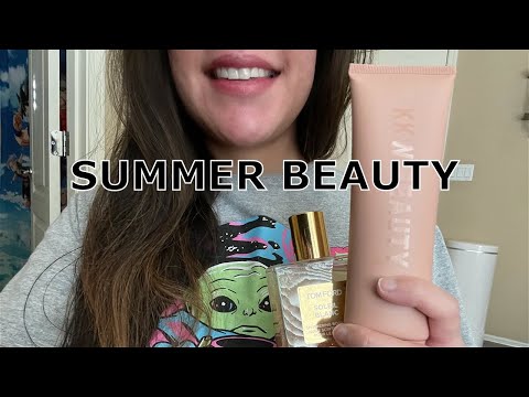 ASMR Summer Beauty Products/ Tapping and whispers
