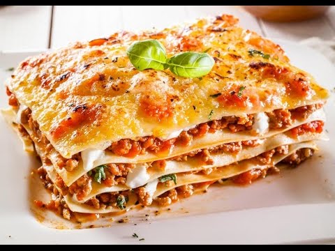ASMR - Eating sounds Lasagna :) Up close