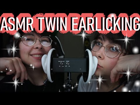 ASMR Twin Ear licking | No Talking | Extreme Tingles !