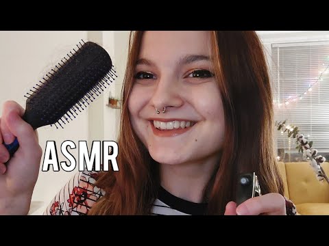 ASMR Giving you Personal Attention😊 (hair brushing, trimming)