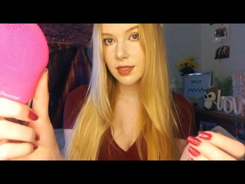 ASMR Relaxing Skin Care Treatment for YOU😌| Face Touching, Whispers, Water Sounds|